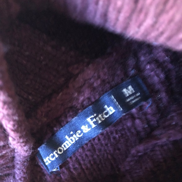 Abercrombie Burgundy Mock Neck Sweater - Picture 4 of 7